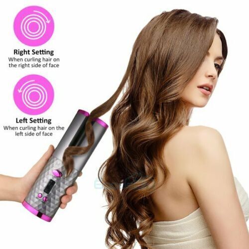 Automatic rotating cordless automatic curling irons for quick curling of hair