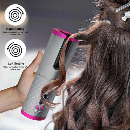 Automatic rotating cordless automatic curling irons for quick curling of hair